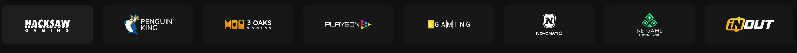 Game providers bij CrixCasino