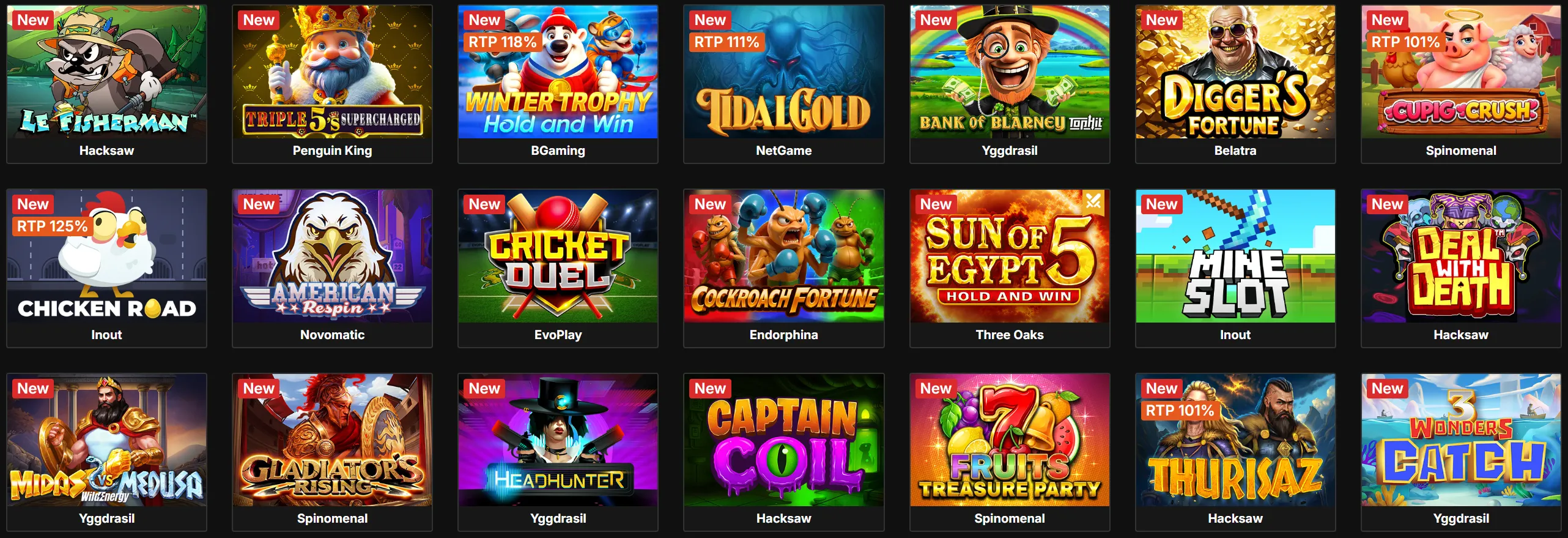 Nieuwe spellen bij CrixCasino